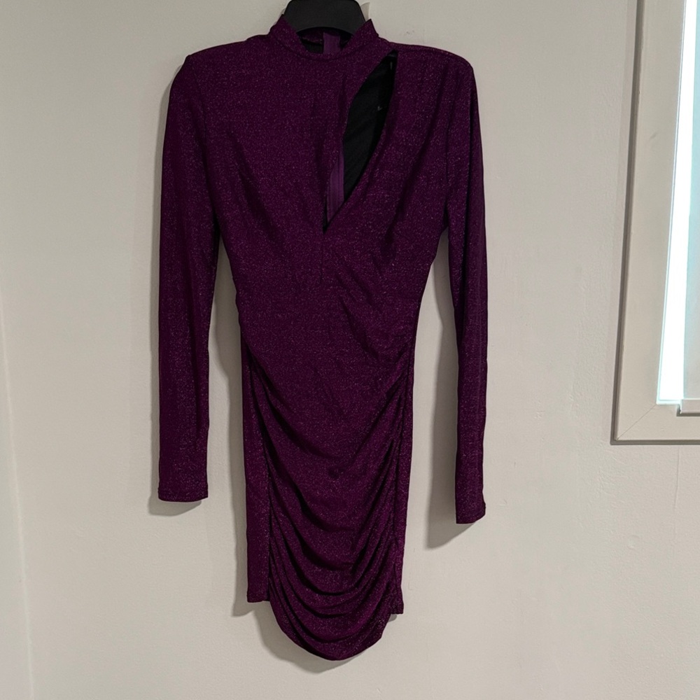 Privy Deep Purple Long Sleeve Dress